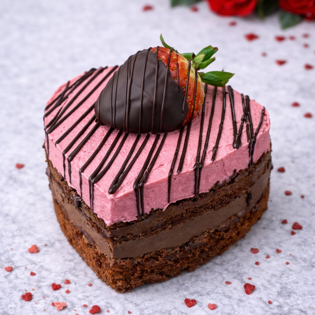 Tarta de fresas con chocolate saludable