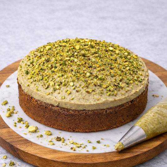 Tarta de pistacho saludable sin azúcar y sin gluten