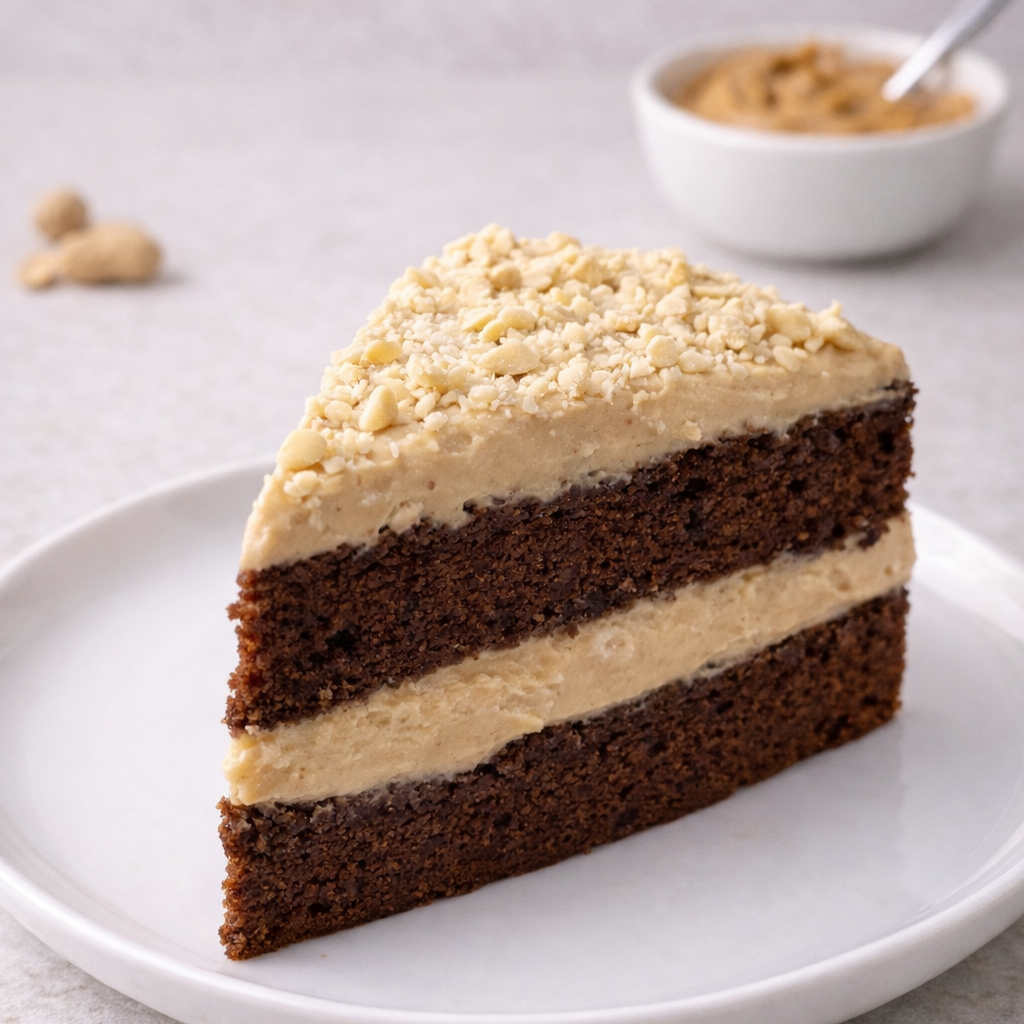 Tarta saludable de peanut butter sin azúcar